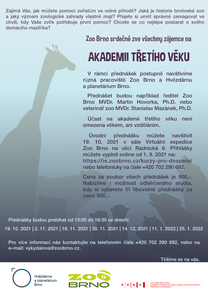 Brněnská zoo připravila akademii třetího věku